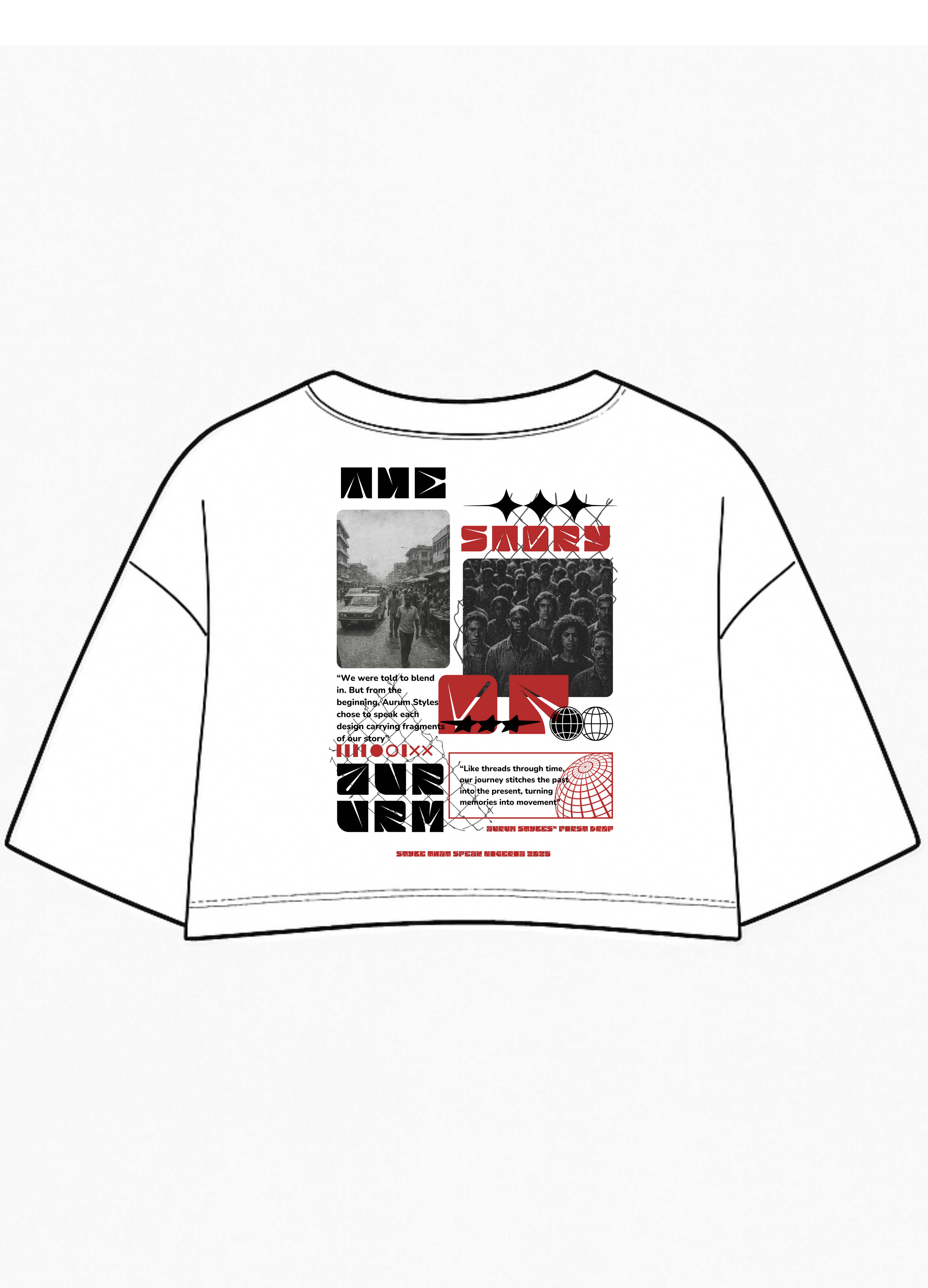 Roots Cropped Oversized Tee