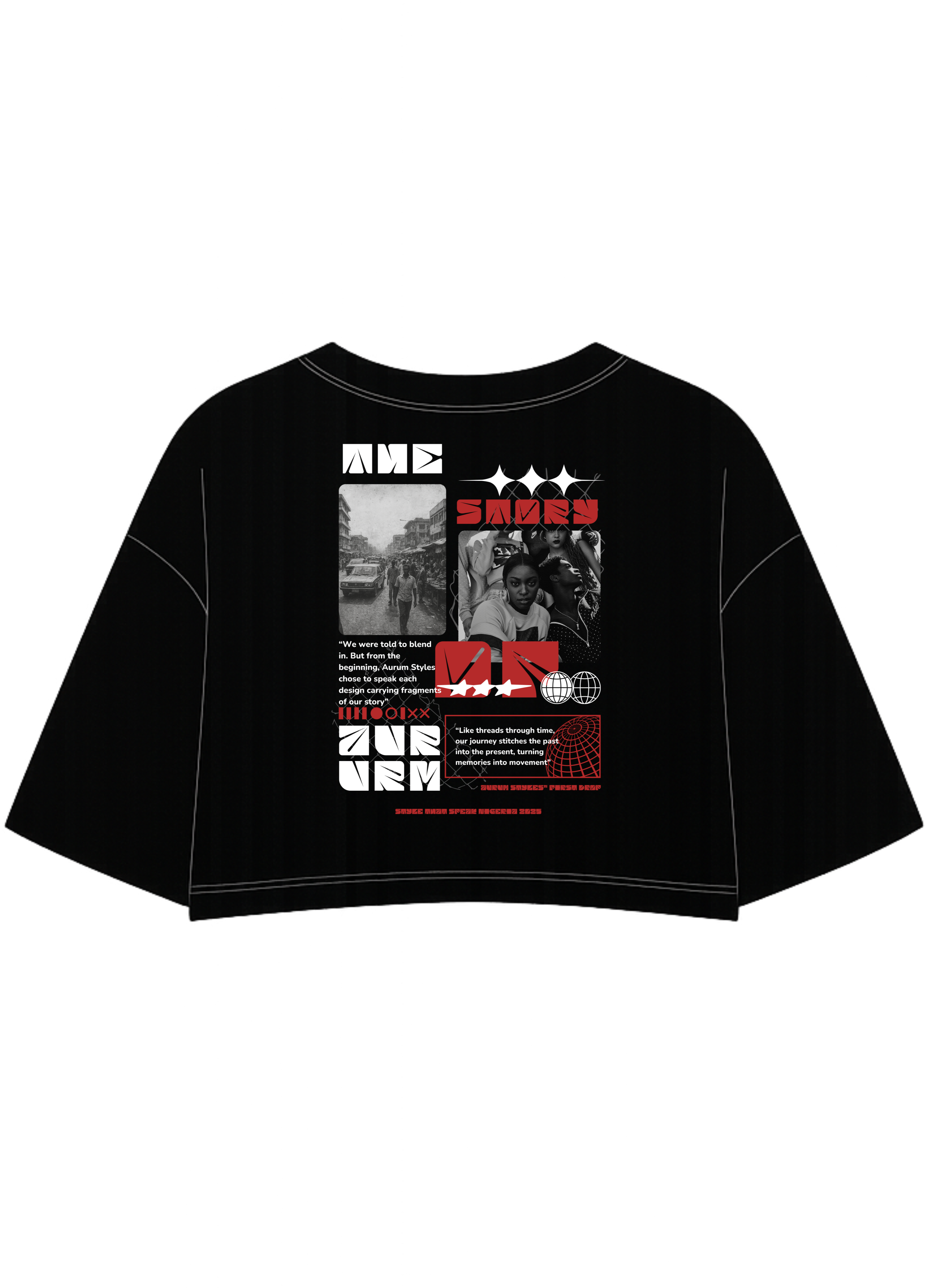 Roots Cropped Oversized Tee