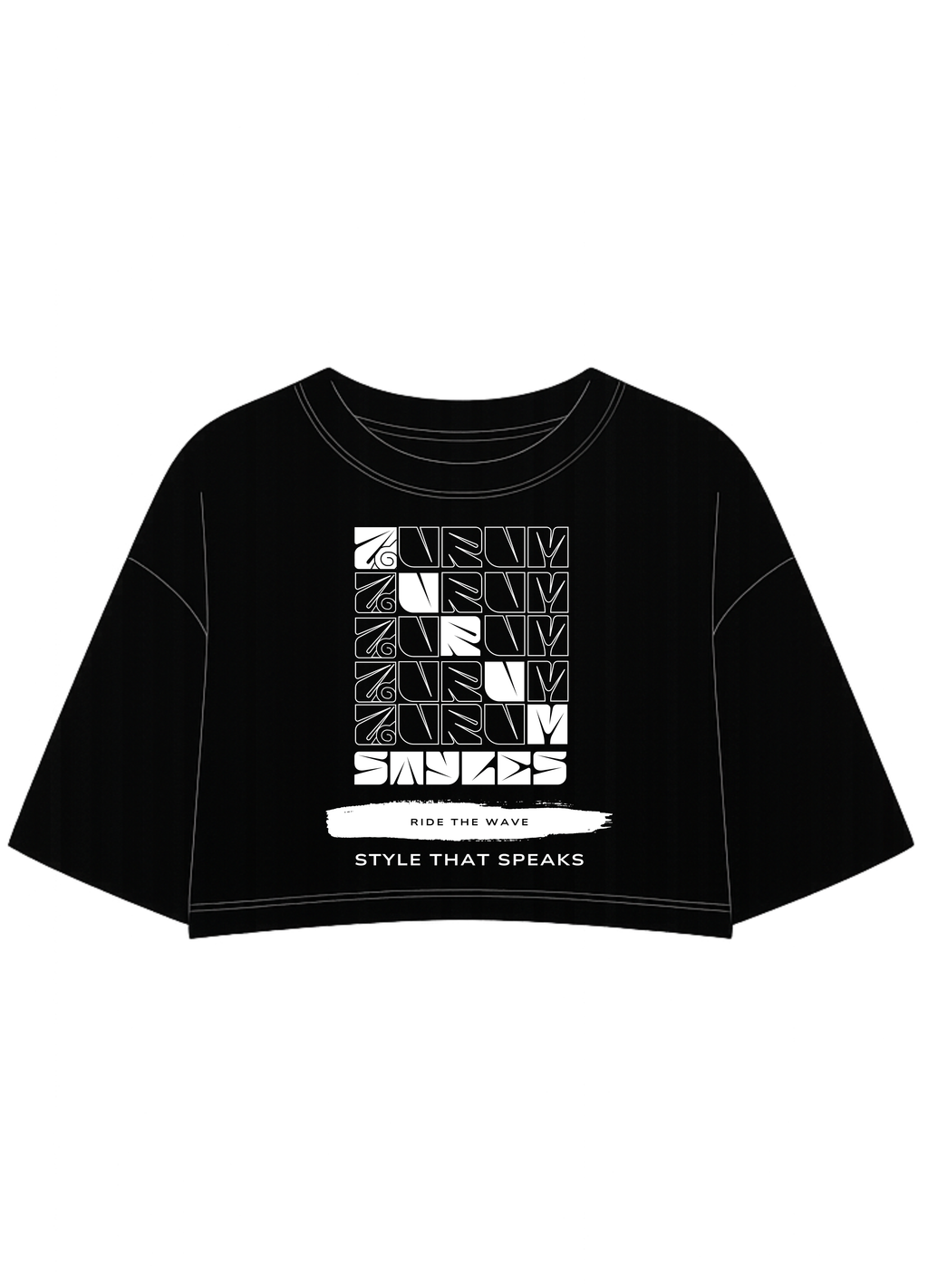 Ride the wave cropped shirt