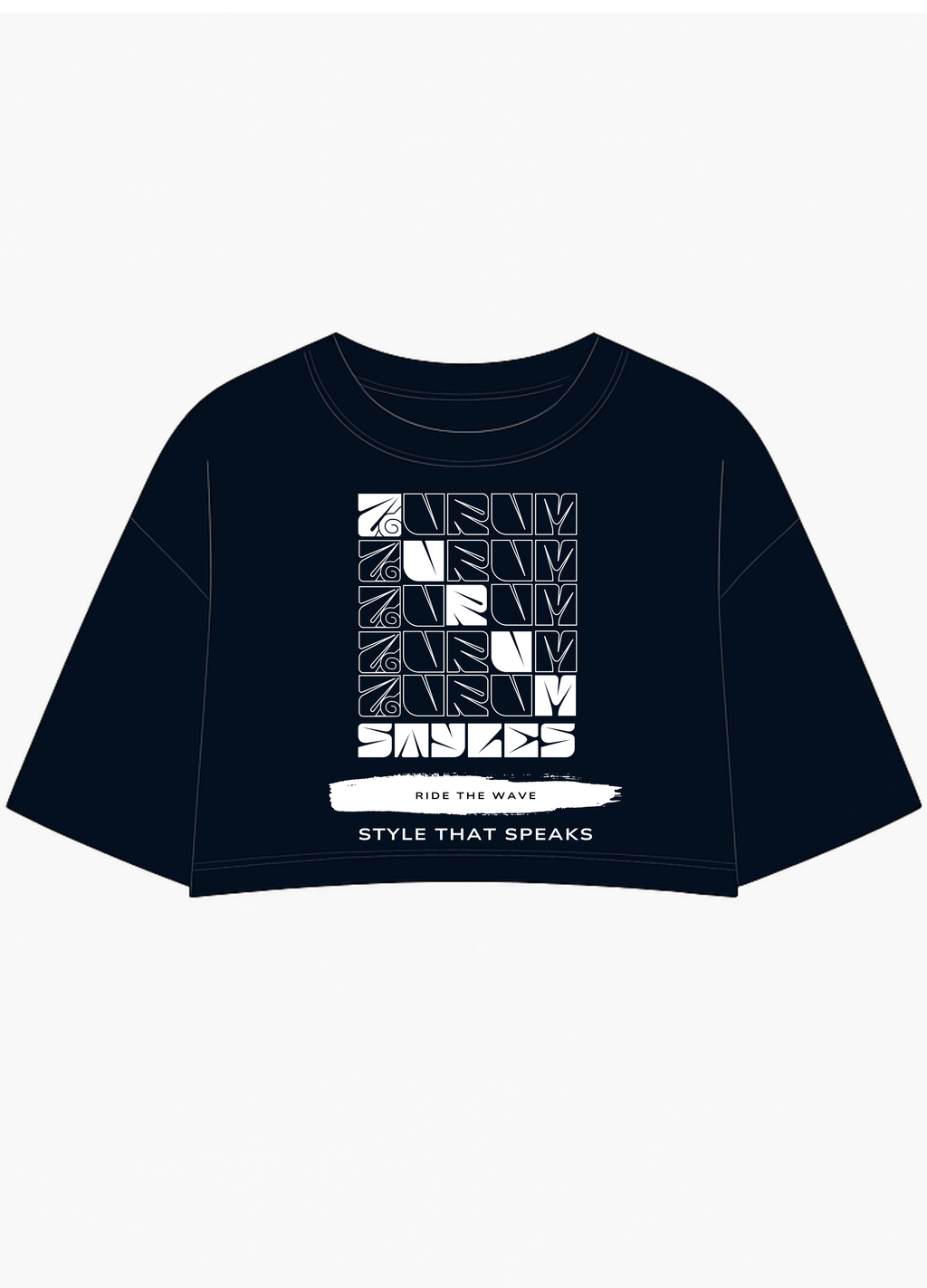 Ride the wave cropped shirt