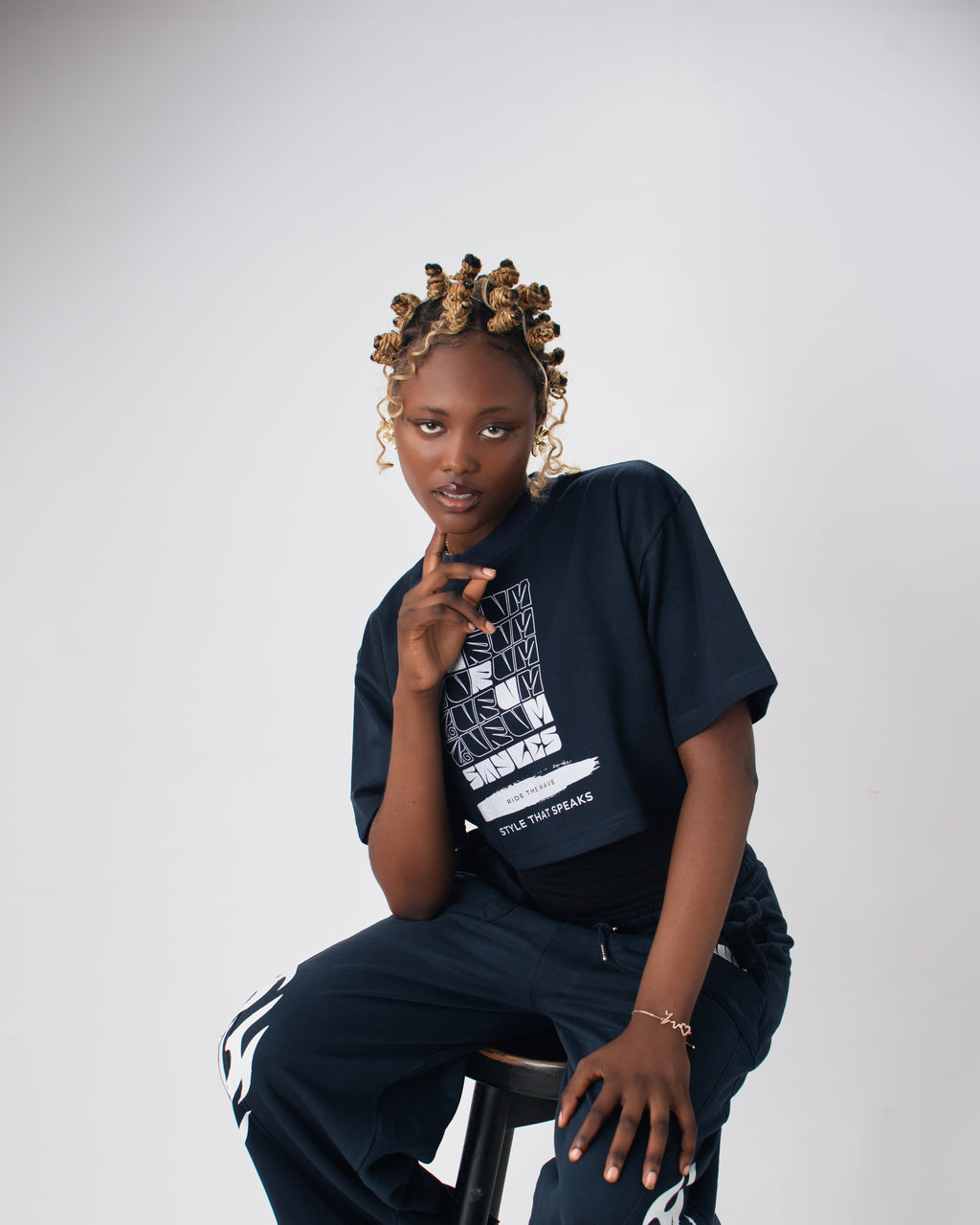 Ride the wave cropped shirt